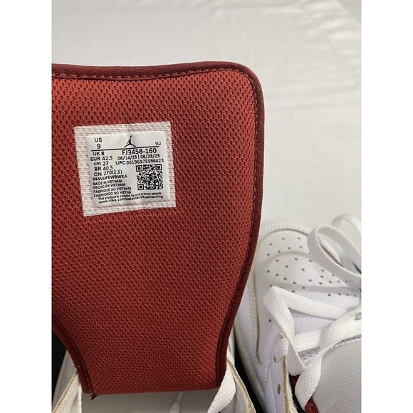 New Mens Size 9 White Red Nike Air Jordan 1 Mid SE Basketball Shoes FJ3458 160 main image 9